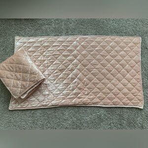 Pottery Barn Pink Quilted king sized shams  Set